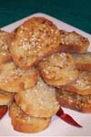 Garlic-Sesame Crostini Italian recipe