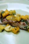 Grilled Halibut with Mango-Pineapple Salsa recipe.