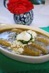 Enchiladas Verde with Chicken authentic Mexican recipe.