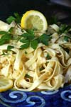 Lemon_Garlic Fettucini Italian pasta recipe.