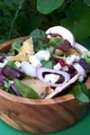 Lettuce with Mushrooms, Artichokes, and Blue Cheese