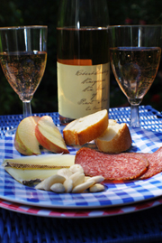 Ossau-Iraty Cheese and 2006 Sinskey Vin Gris of  Pinot Noir appetizer cheese tray recipe. Beyond Wonderful Cheese Expert, Mark "The Cheese Dude" Todd.