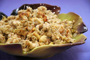 Classic bread stuffing recipe for roast turkey recipe by Linda Carucci. Thanksgiving dinner holiday feast.