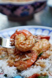 Prawn Curry recipe. Beyond Wonderful International Home Chef, India, Leela Manilal.