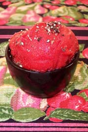Beyond Wonderful Strawberr Sorbet with Cracked Black Pepper ice cream dessert recipe.