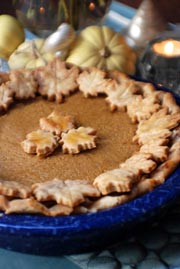 Deep Dis Vermont Pumpkin Maple Pie recipe. Thanksgiving pie dessert recipe.