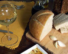 Crusty Bread with Extra Virgin Olive Oil, Balsamic Vinegar, and Chili Flakes Italian antipasto recipe