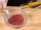 Basic how to cooking techniques—Make an Emulsion—adding extra oil