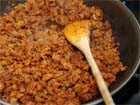 How to fry the chorizo for Mexican Tacos Chorizo.