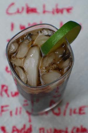 Cuba Libre cola coke drink recipe