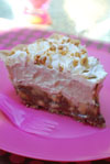 Mac-Daddy Elvis Pie Black Bottom Peanut Butter-Banana Pie dessert recipe. By Beyond Wonderful Baking Expert, Catherine Christensen.