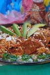 Chilaquiles Roja with Chicken authentic Mexican recipe.