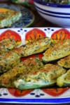 Zucchini Pieni (Stuffed Summer Squash) Italian recipe.