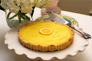Meyer Lemon Tart crust dessert recipe.