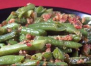 Green Beans with Bacon, Shallots, and Red Chili Flakes