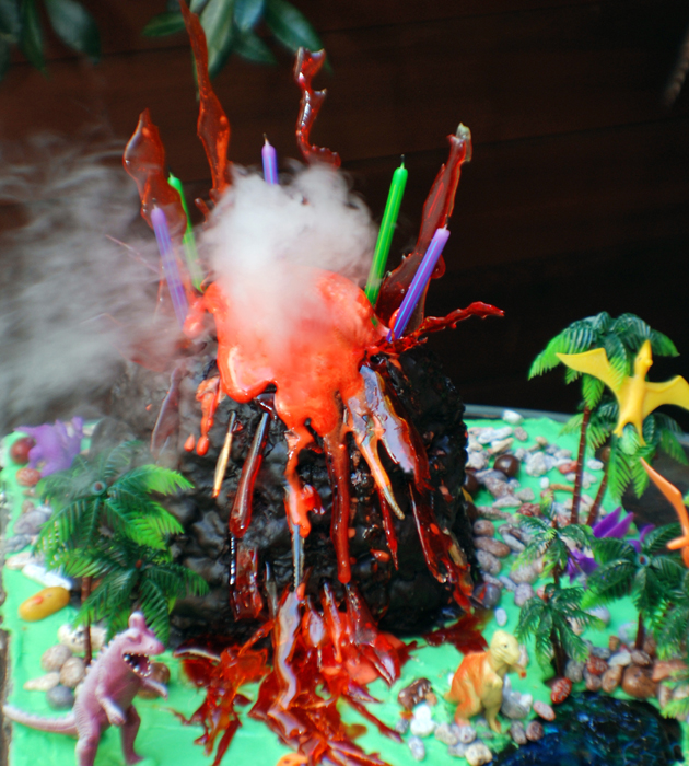 The Amazing Exploding Volcano Cake