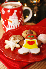 Santa gets a plate of love with this assorment of Christmas cookies.