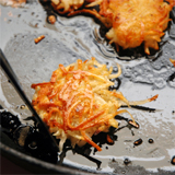 The secret to perfect latkes is a crispy exterior and a soft interior.