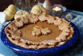 Vermont Pumpkin Maple Pie recipe. Thanksgiving dinner holiday feast recipe.