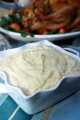 Classic Mashed Potatoes recipe. Thanksgiving holiday feasts dinner recipe.