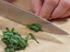 How to cooking techniques—Knife Skills—Chiffonade.