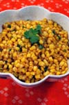 Corn with Green Chilies, Ginger and Spices Indian recipe